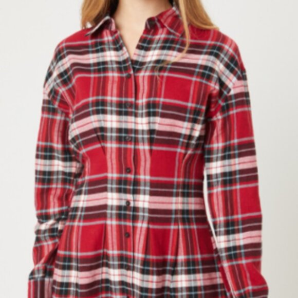 Red Plaid Dress - Picture 1 of 2